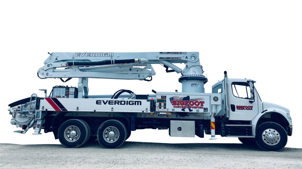 24 meter everdigm pumping truck from bigfoot concrete in central texas