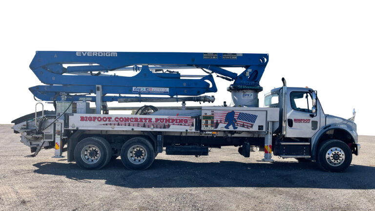 30 meter everdigm pumping truck from bigfoot concrete in central texas
