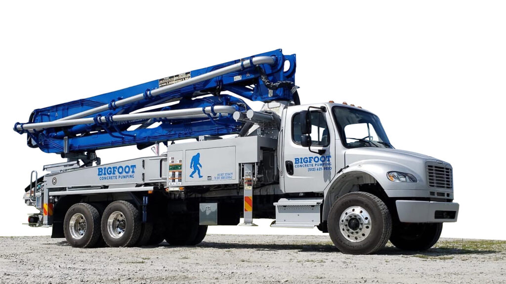 32 meter everdigm pumping truck from bigfoot concrete in central texas