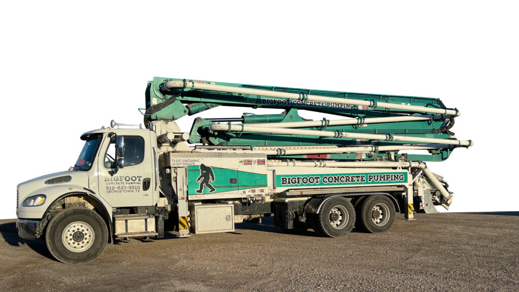 37 meter pumping truck from bigfoot concrete in central texas