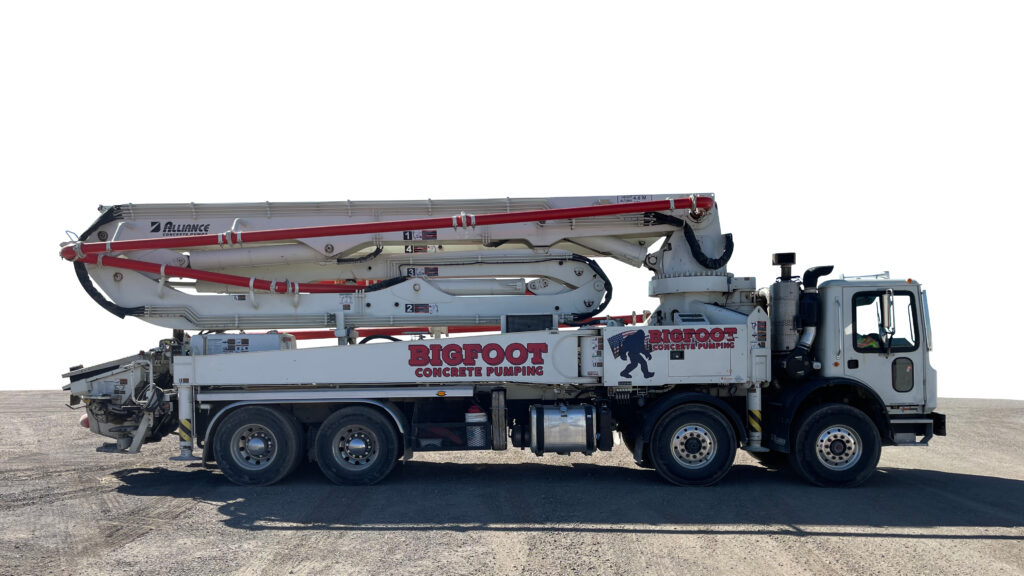 43 meter alliance pumping truck from bigfoot concrete in central texas