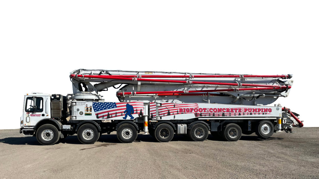 63 meter everdigm pumping truck from bigfoot concrete in central texas